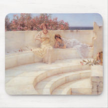 Sob o telhado do tempo Ionian azul Mouse Pads