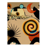 Sobre o oceano - abstrato cartao postal