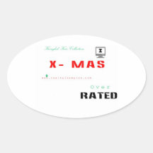 Sobre xmas avaliado - etiqueta adesivos ovais