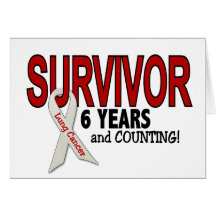 Sobrevivente de câncer do pulmão 6 anos cartões