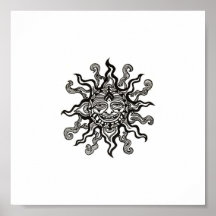 sol tribal impressão