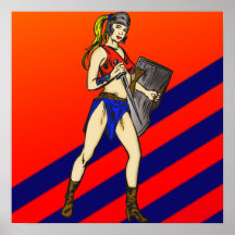 Soldados das mulheres de Amazon Pôsteres