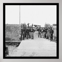 Soldados na porta do forte Slemmer 1865 Posters