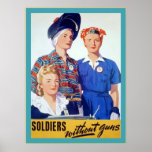Soldados sem guerra mundial 2 do vintage do ~ das  posters