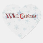 Sonho de um coração do White Christmas Adesivos De Corações