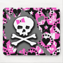 Splatter da pintura do crânio mousepad