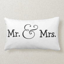 Sr. e Sra. presente de casamento dos noivos Travesseiro De Decoração