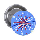 Starburst branco & azul vermelho boton