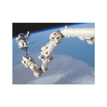 STS-114 Steve Robinson em Canadarm2 Impressão Em Canvas