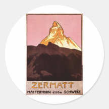 Suiça de Zermatt Adesivos Redondos