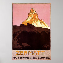 Suiça de Zermatt Poster