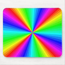 Sunburst psicadélico Mousepad do arco-íris do vint