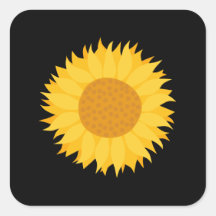 Sunflower. Adesivo Em Forma Quadrada