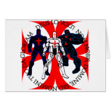Super-herói de Templar Cartao