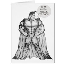 Super-herói ridículo cartoes
