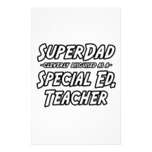 SuperDad… Ed especial. Professor Papel Personalizados