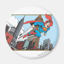 Superman & arranha-céus imã de geladeira