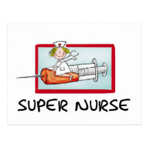 supernurse - enfermeira cómico dos desenhos animad cartões postais