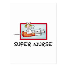 supernurse - enfermeira cómico dos desenhos animad cartoes postais