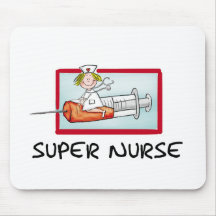 supernurse - enfermeira cómico dos desenhos animad mouse pads
