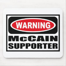 SUPORTE de advertência Mousepad de McCAIN
