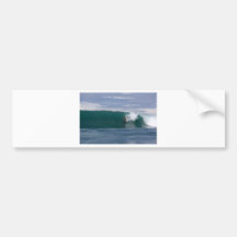 Surf enorme, ondas verdes tropicais surfando do pa adesivo