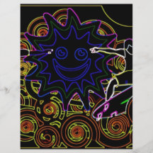 Surfistas abstratos panfleto personalizados