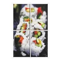 Sushi Impressão De Canvas Envolvida