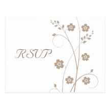 Swirly floresce cartão de RSVP Cartao Postal