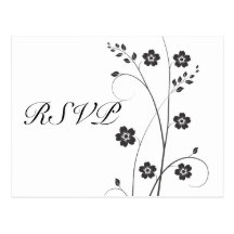 Swirly floresce cartão de RSVP Cartões Postais