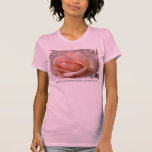 T delicado de Cami do botão do rosa do rosa Camiseta