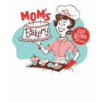 T retro do dia das mães da padaria da mamã t - shirts