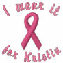 T-shirt cor-de-rosa bordado da fita