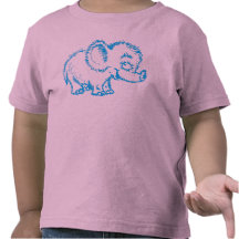 T-shirt distorcido do elefante para crianças