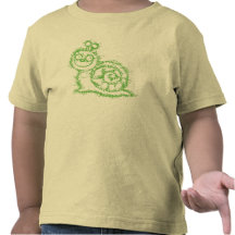 T-shirt do caracol de Sqiggle para miúdos