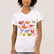 T-shirt/roupa de 19 corações dos namorados