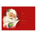 Tag do presente do vintage do papai noel cartões de visitas