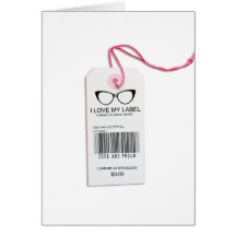 Tag feminino do geek cartao