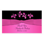 Tag floral do favor do casamento do preto e do ros cartao de visita