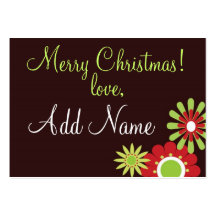 Tag personalizados do presente do Natal Modelo Cartao De Visita