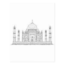 taj mahal cartoes postais