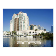 Tampa, Marriott, Waterside, hotel & porto Cartoes Postais