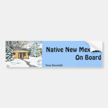 Taos, queda de neve de New mexico Adesivos