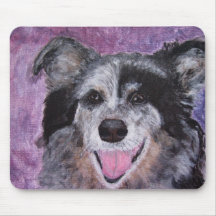 Tapete do rato - arte do cão de border collie mousepads