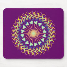Tapete do rato cruzado da mandala das espadas mousepad