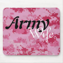 Tapete do rato da esposa do exército mousepad