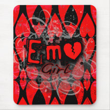 Tapete do rato da menina de Emo Mousepads
