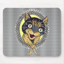 Tapete do rato de riso do gato mouse pads