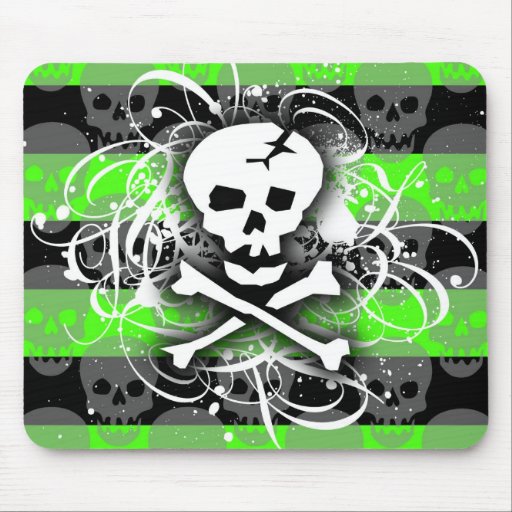 Tapete do rato do crânio de Deathrock Mouse Pad