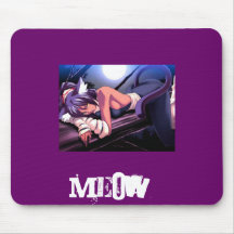 Tapete do rato do gato do Anime Mouse Pad